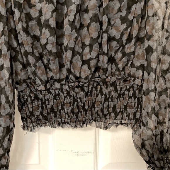 FREE PEOPLE TWYLA SPOTTED PRINT BLOUSE - Size XS - Picture 9 of 13